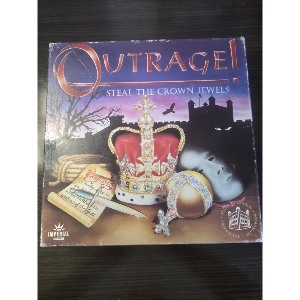 Vintage 1992 OUTRAGE! Steal the Crown Jewels Board Game – COMPLETE